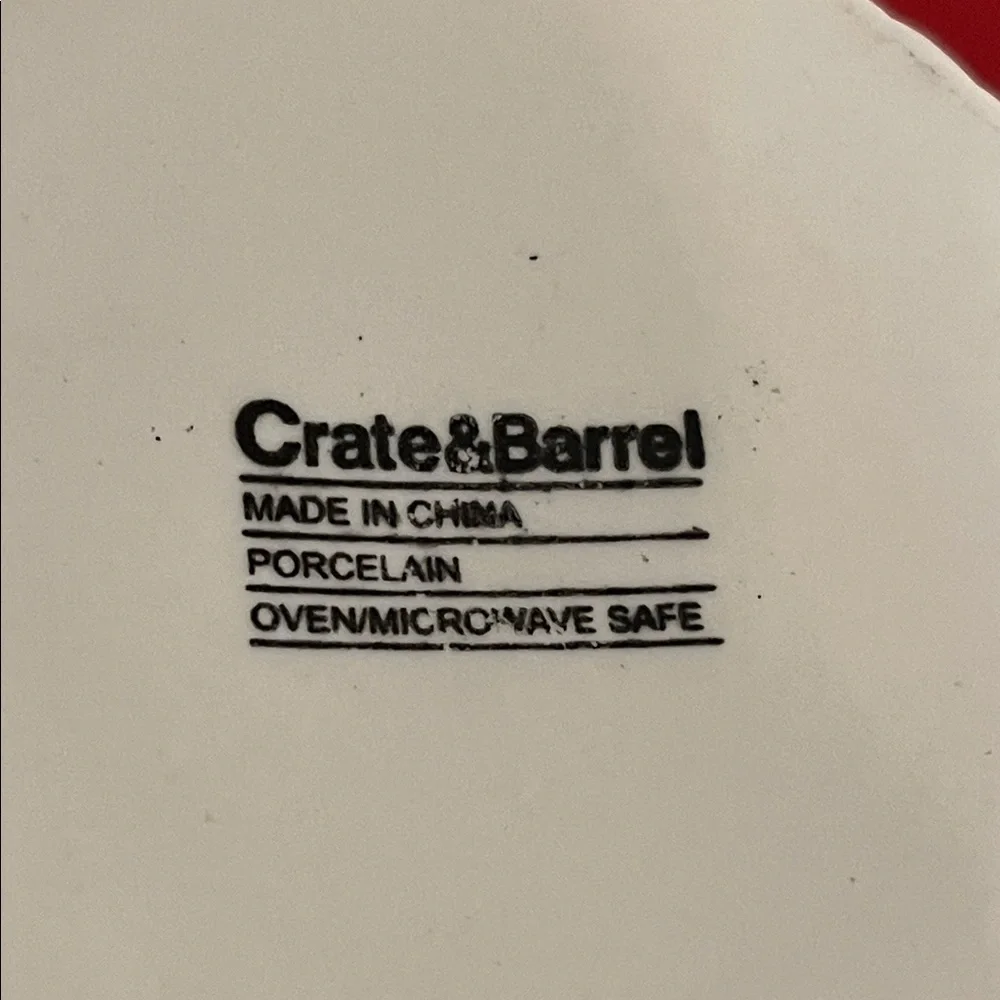 Crate & Barrel Round Porcelain White Ribbed Ramekin ser of 2